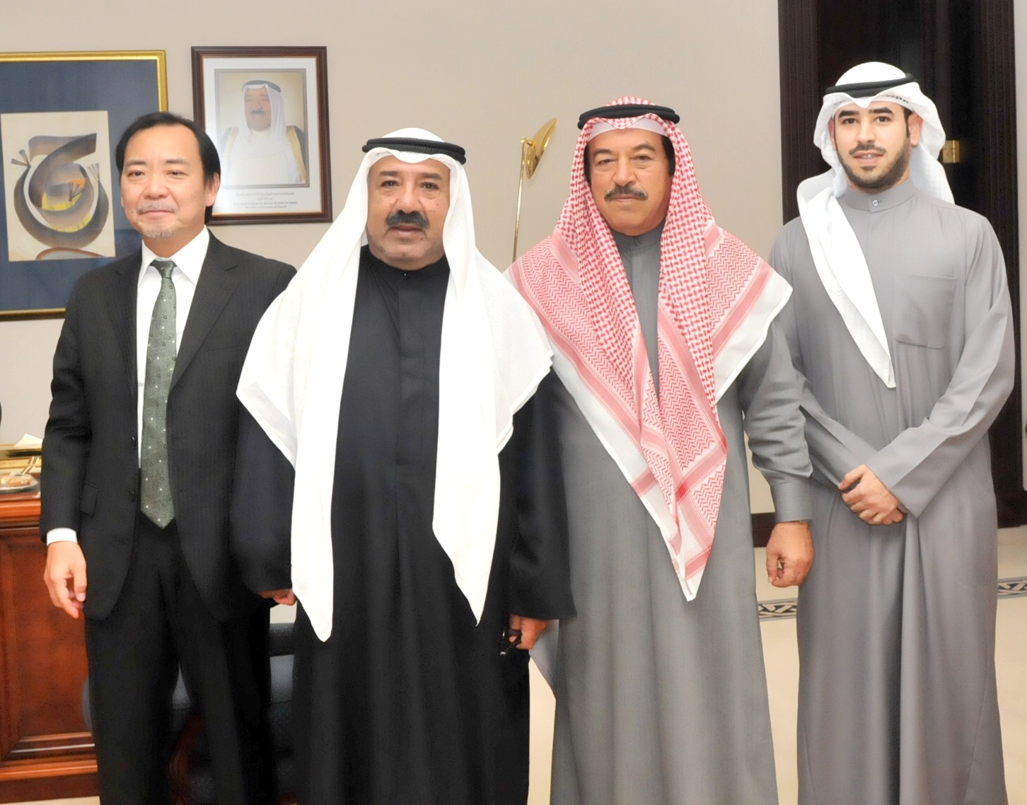 Minister of Amiri Diwan Affairs Sheikh Nasser Sabah Al-Ahmad Al-Sabah receives Japan's Ambassador to Kuwait Takashi Ashiki