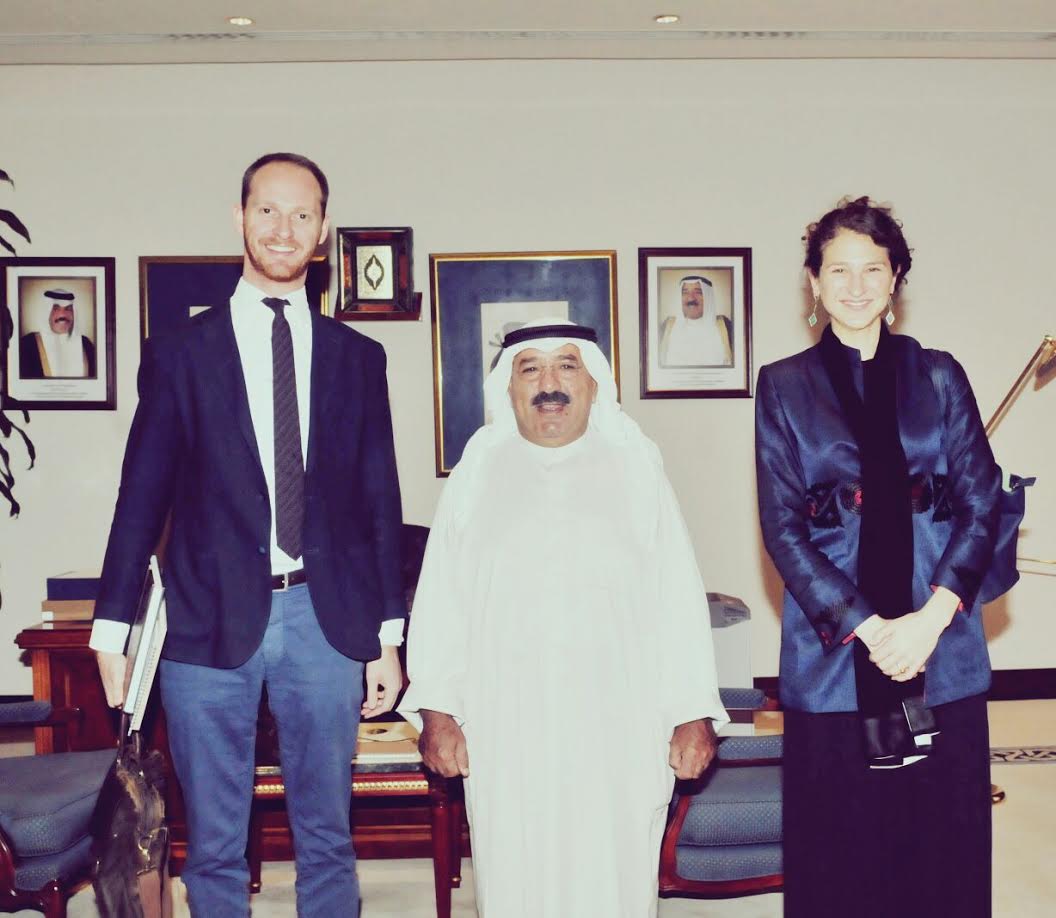 Minister of Amiri Diwan Affairs Sheikh Nasser Sabah Al-Ahmad Al-Sabah received CEO of Turquoise Mountain Foundation Shoshana Stewart and executive director Scott Liddle.