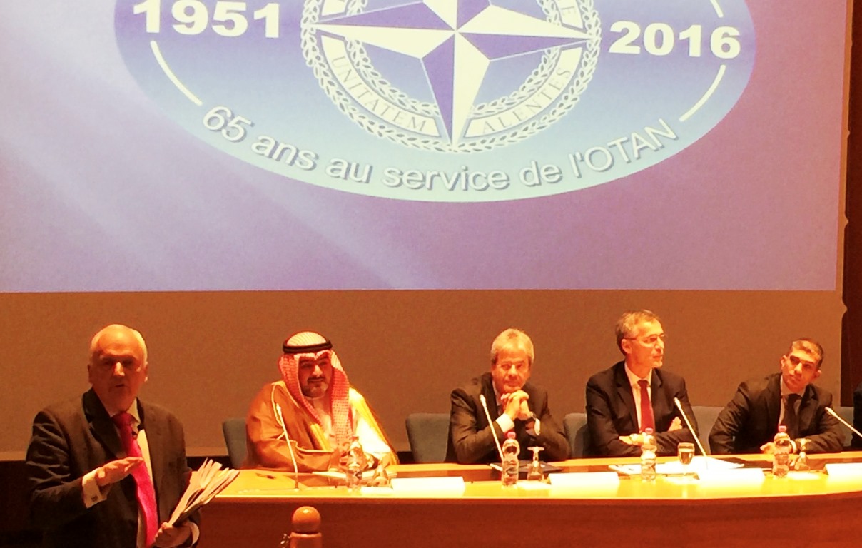 Chief of the National Security Apparatus Sheikh Thamer Ali Sabah Al-Salem Al-Sabah during a NATO conference in Rome