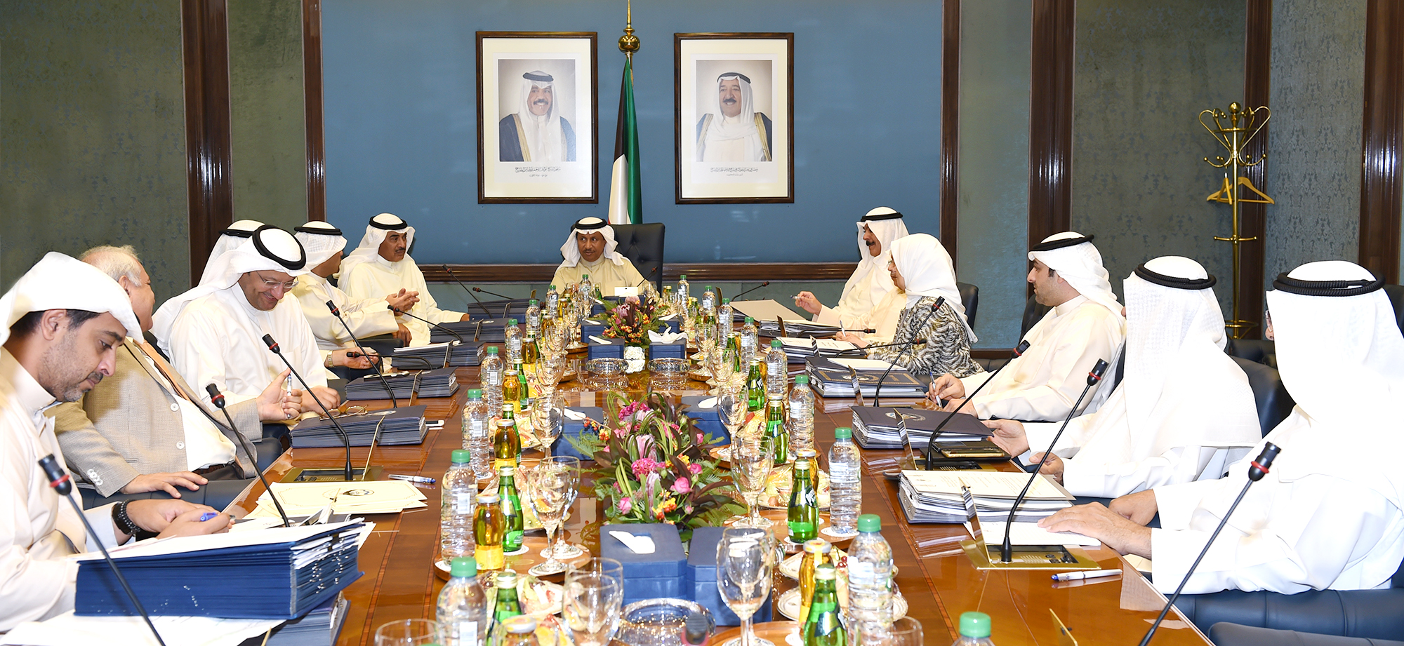His Highness the Prime Minister Sheikh Jaber Al-Mubarak Al-Hamad Al-Sabah presides the cabinet weekly meeting