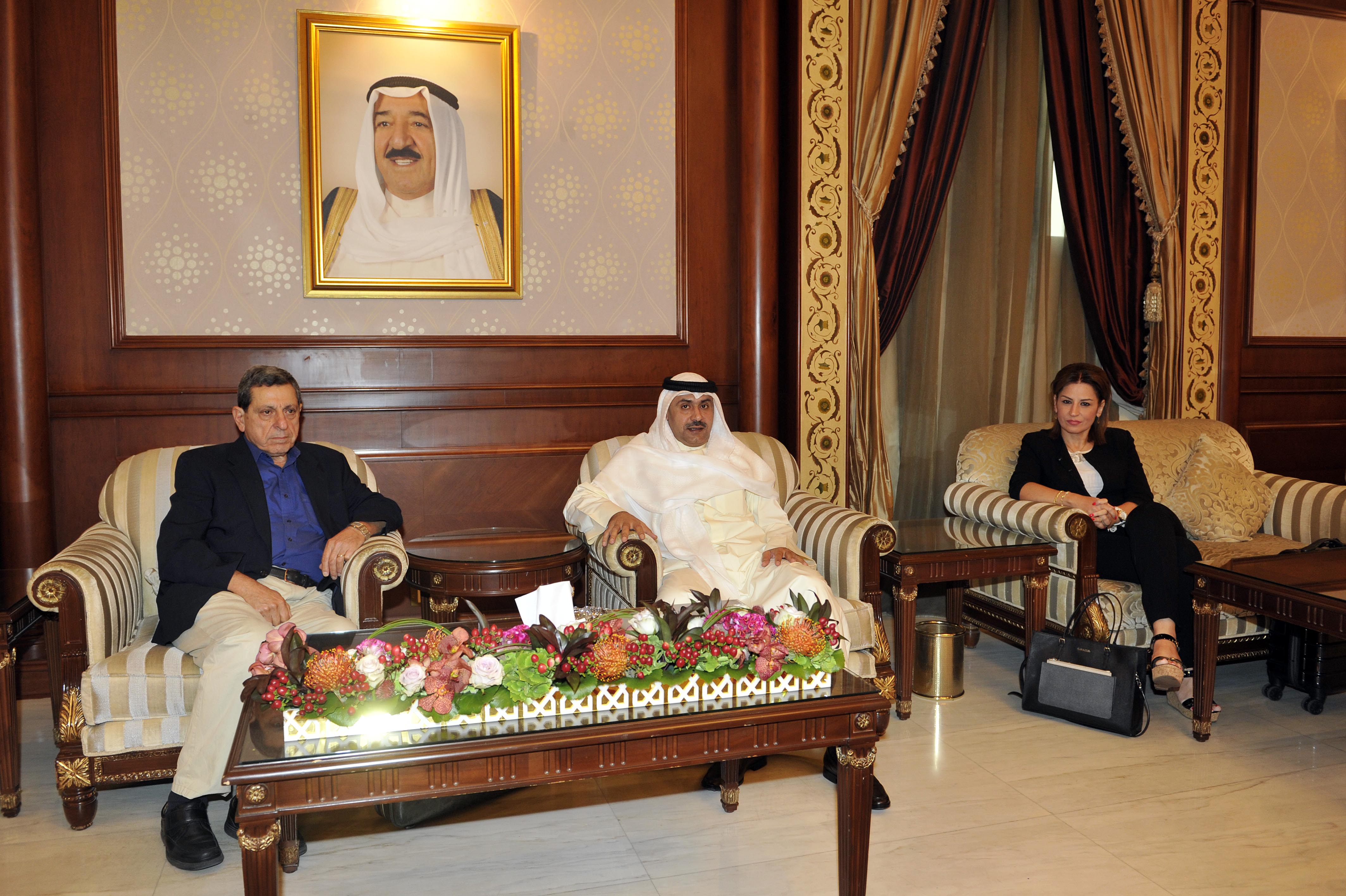 (FANA) Dr. Farid Ayar with KUNA Board Chairman and Director General Sheikh Mubarak Al­Duaij Al­Ibrahim Al-Sabah