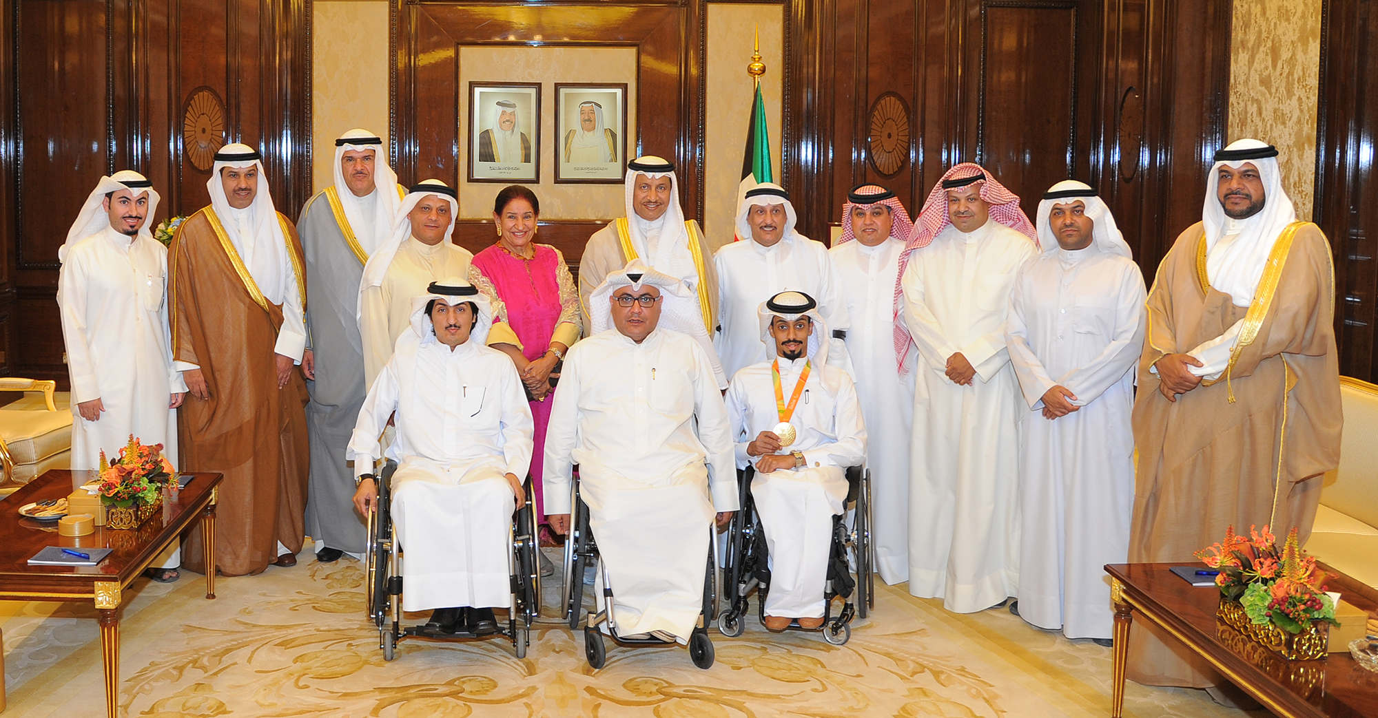 His Highness the Prime Minister Sheikh Jaber Al-Mubarak Al-Hamad Al-Sabah receives Kuwaiti Paralympics Champion