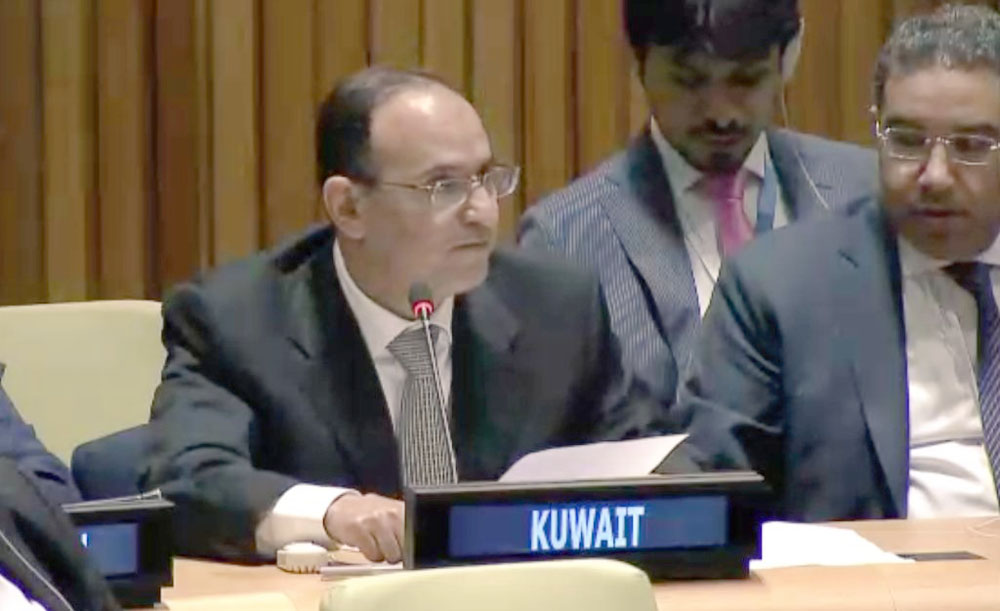 The State of Kuwait Permanent Delegate to the UN, Ambassador Mansour Al-Otaibi