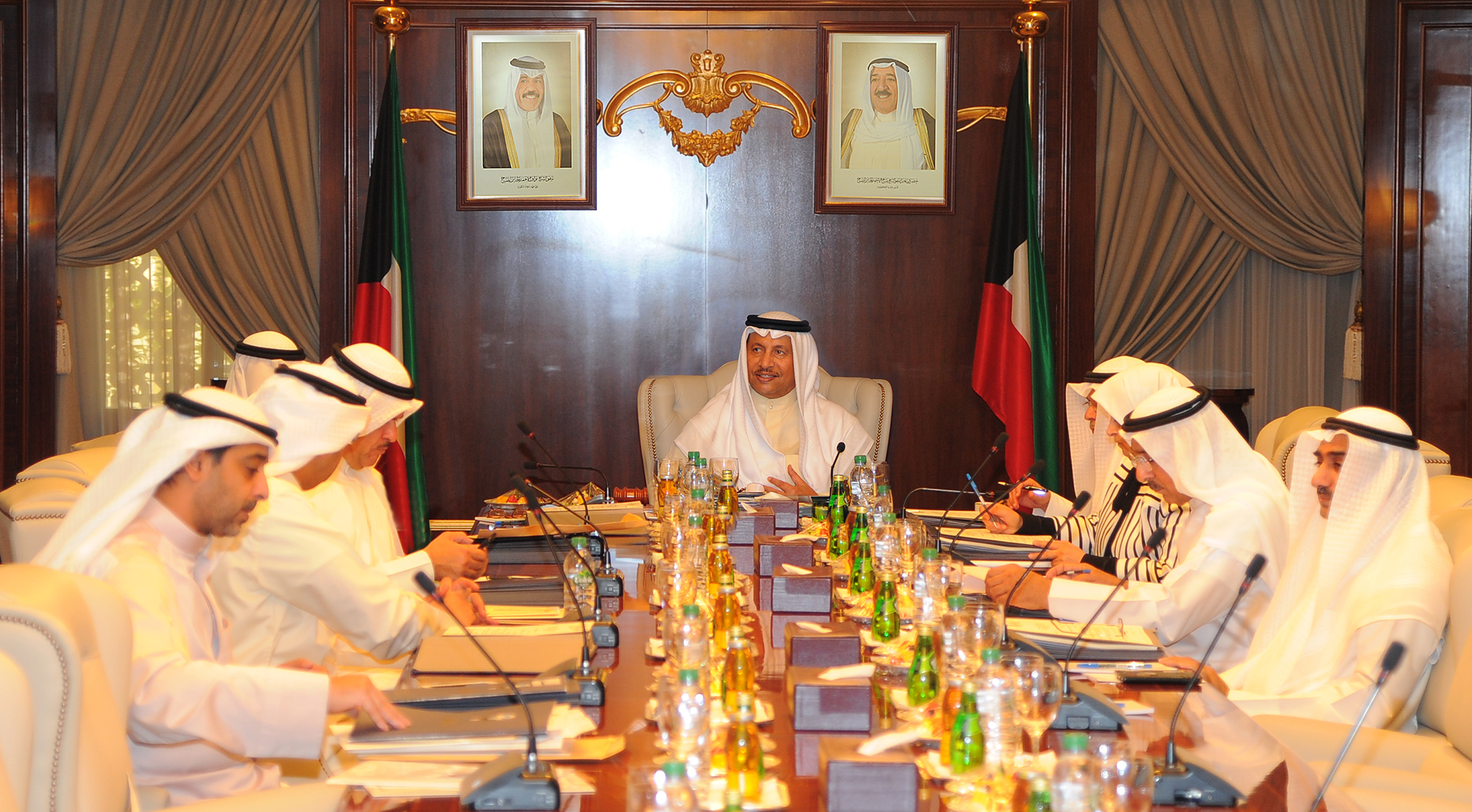 His Highness the Prime Minister Sheikh Jaber Al-Mubarak Al-Hamad Al-Sabah presides the cabinet weekly meeting