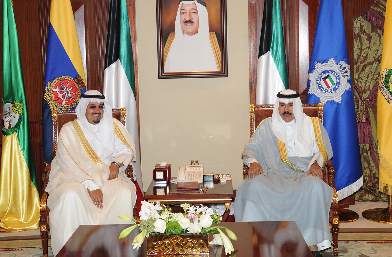 His Highness the Deputy Amir and Crown Prince Sheikh Nawaf Al-Ahmad Al-Jaber Al-Sabah received Sheikh Ahmad Al-Abdullah Al-Ahmad Al-Sabah