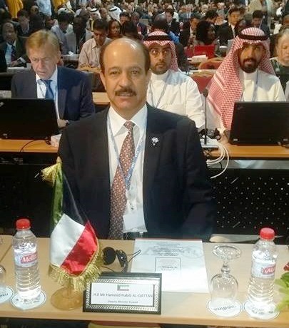 وكيل وزارة المواصلات الكويتي حميد القطان خلال  انعقاد اعمال الجمعية العالمية لتقييس الاتصالات