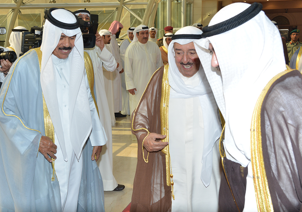 His Highness the Amir Sheikh Sabah Al-Ahmad Al-Jaber Al-Sabah departed to Qatar to offer his condolences over the death of late Qatari Father Amir Sheikh Khalifa Bin Hamad Al-Thani