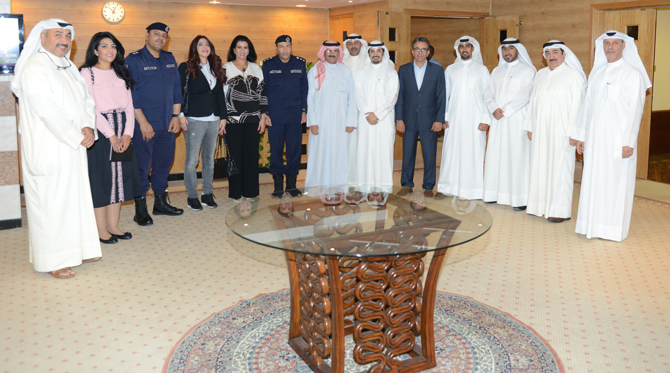 KUNA Board Chairman and Director General Sheikh Mubarak Al-Duaij Al-Ibrahim Al-Sabah receives  spokesperson of government bodies