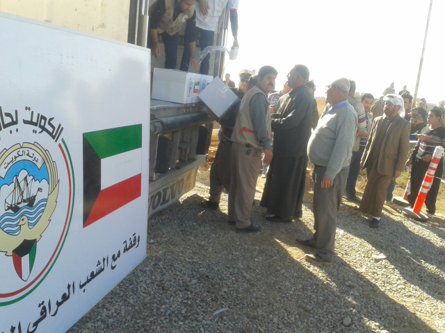Kuwait distributes 1,000 food baskets to IDPs in W. Irbil