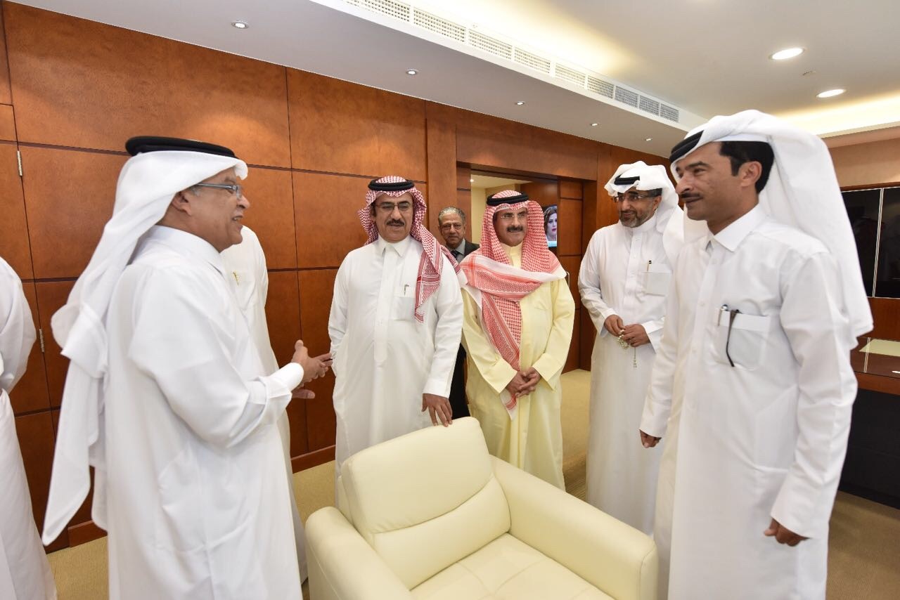 KUNA's Chairman and Director General Sheikh Mubarak Al-Duaij Al-Ibrahim Al-Sabah during his visit to Qatar News Agency's (QNA)