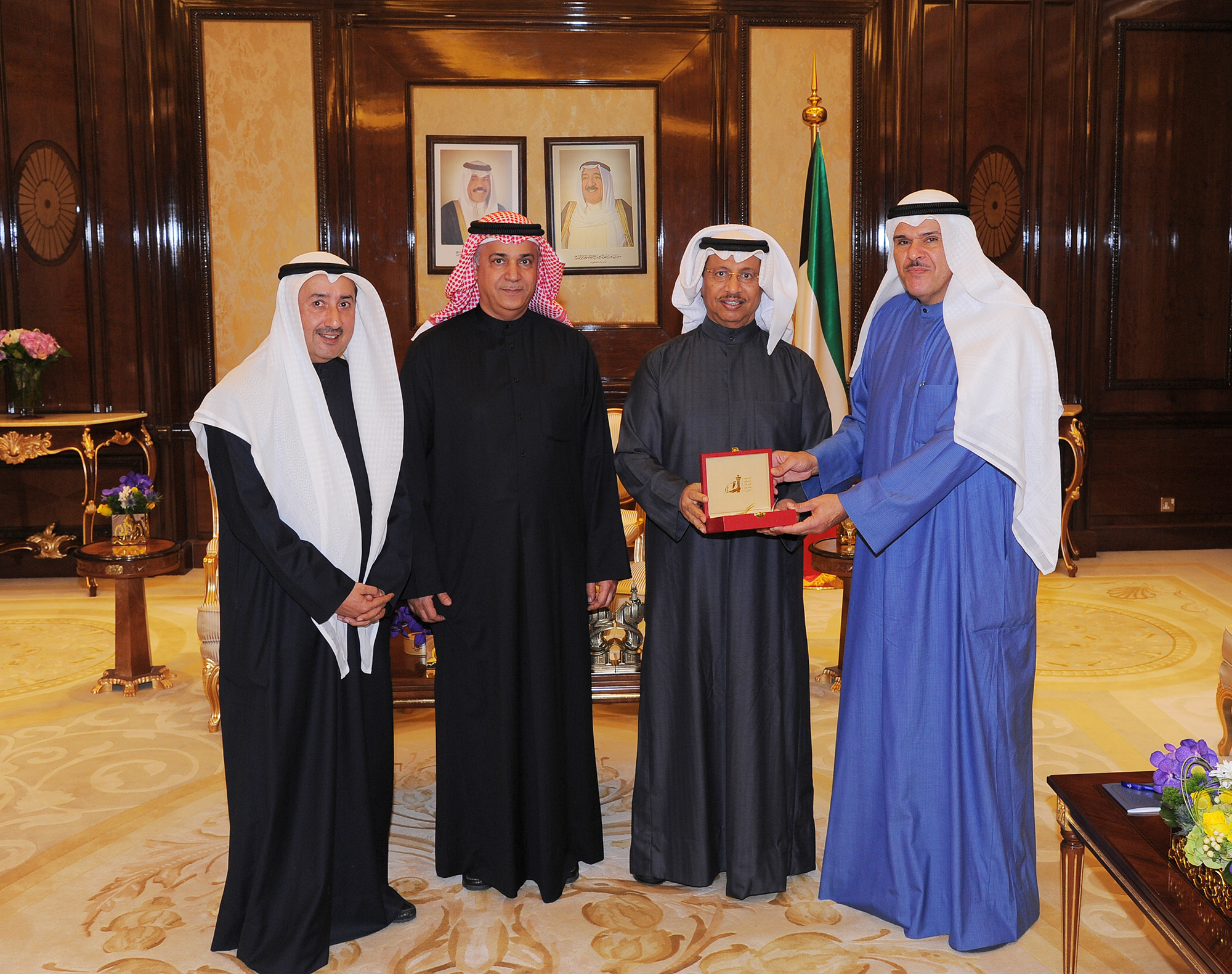 His Highness the Prime Minister Sheikh Jaber Al-Mubarak Al-Hamad Al-Sabah received Minister of Information and State Minister for Youth Affairs Sheikh Salman Sabah Al-Salem Al-Humoud Al-Sabah
