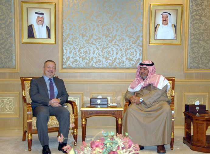 National Security Apparatus Chairman Sheikh Thamer Al-Ali Al-Sabah meets British Ambassador to Kuwait Mathew Lodge