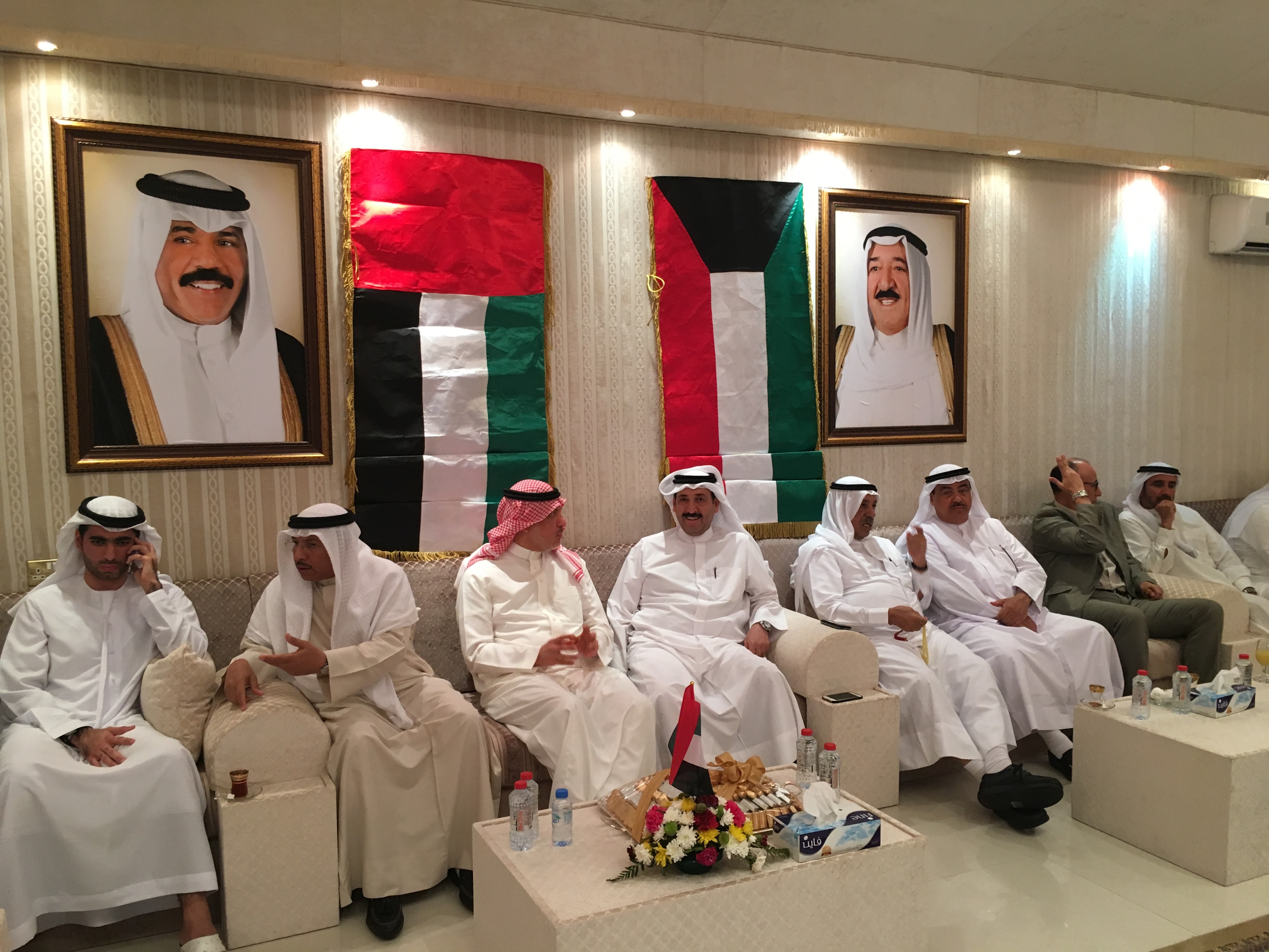 Kuwait Consul General in Dubai and UAE's Northern Emirates Theyab Al-Rashidi during the special ceremony of Kuwait's Consulate General to mark the United Arab Emirates (UAE)'s 45th National Day