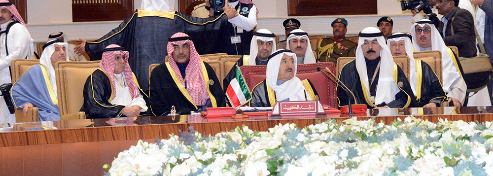 سمو أمير البلاد الشيخ صباح الأحمد الجابر الصباح خلال اعمال القمة الخليجية ال37