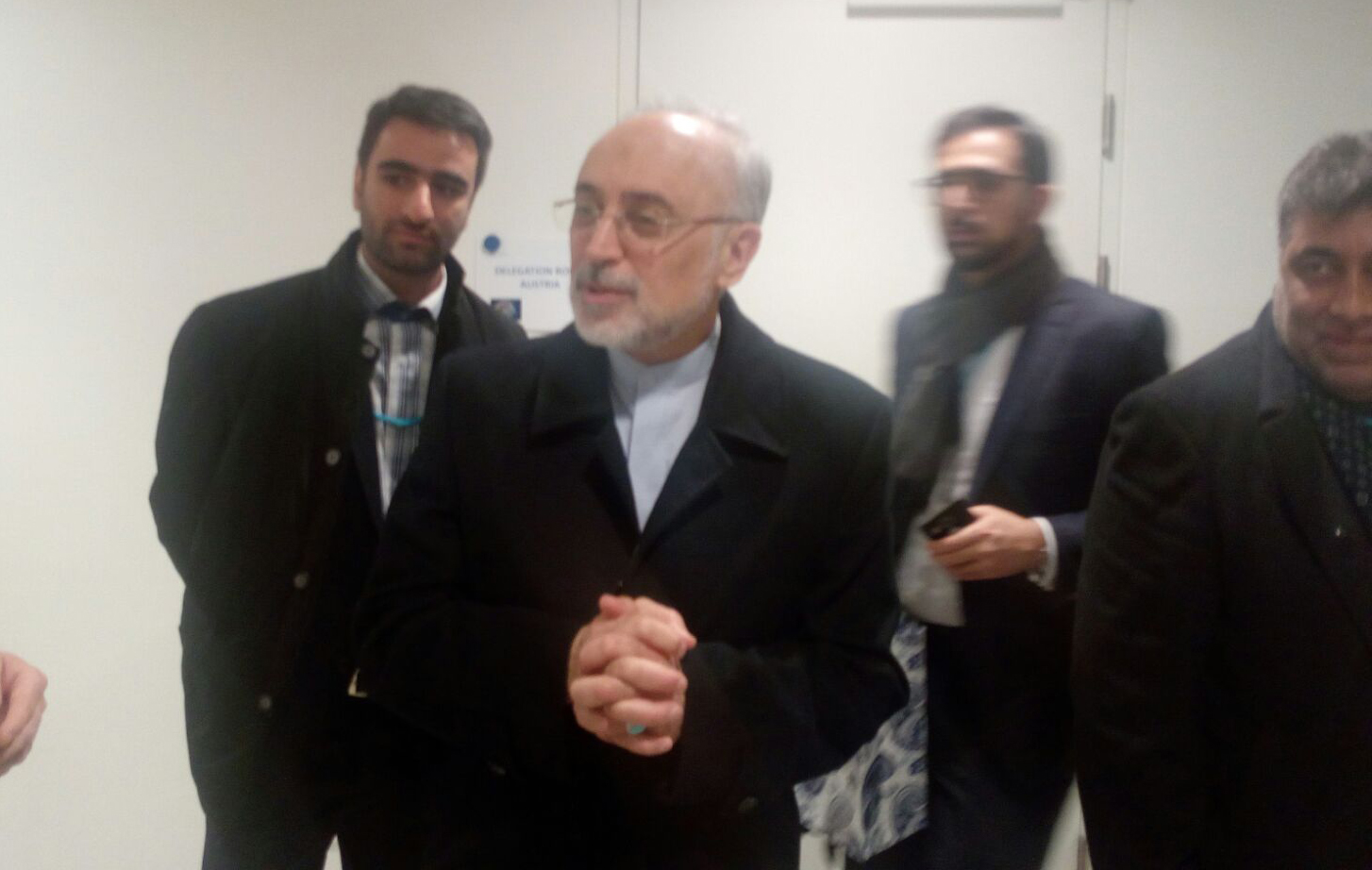 Head of the Atomic Energy Organization of Iran (AEOI) Ali Akbar Salehi during participation in the 2nd International Conference on Nuclear Security