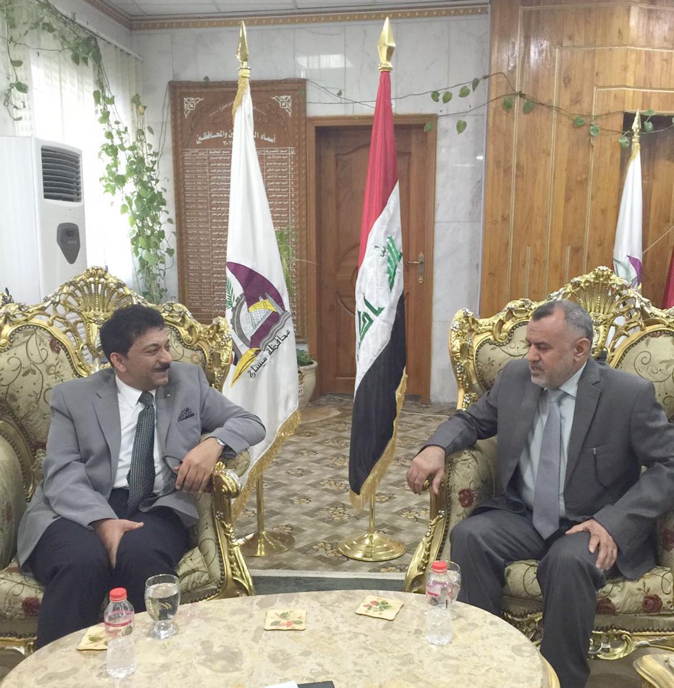 Kuwait's Consul-General to Basra Yousef Ashour Al-Sabbagh with senior officials of Maysan Governorate