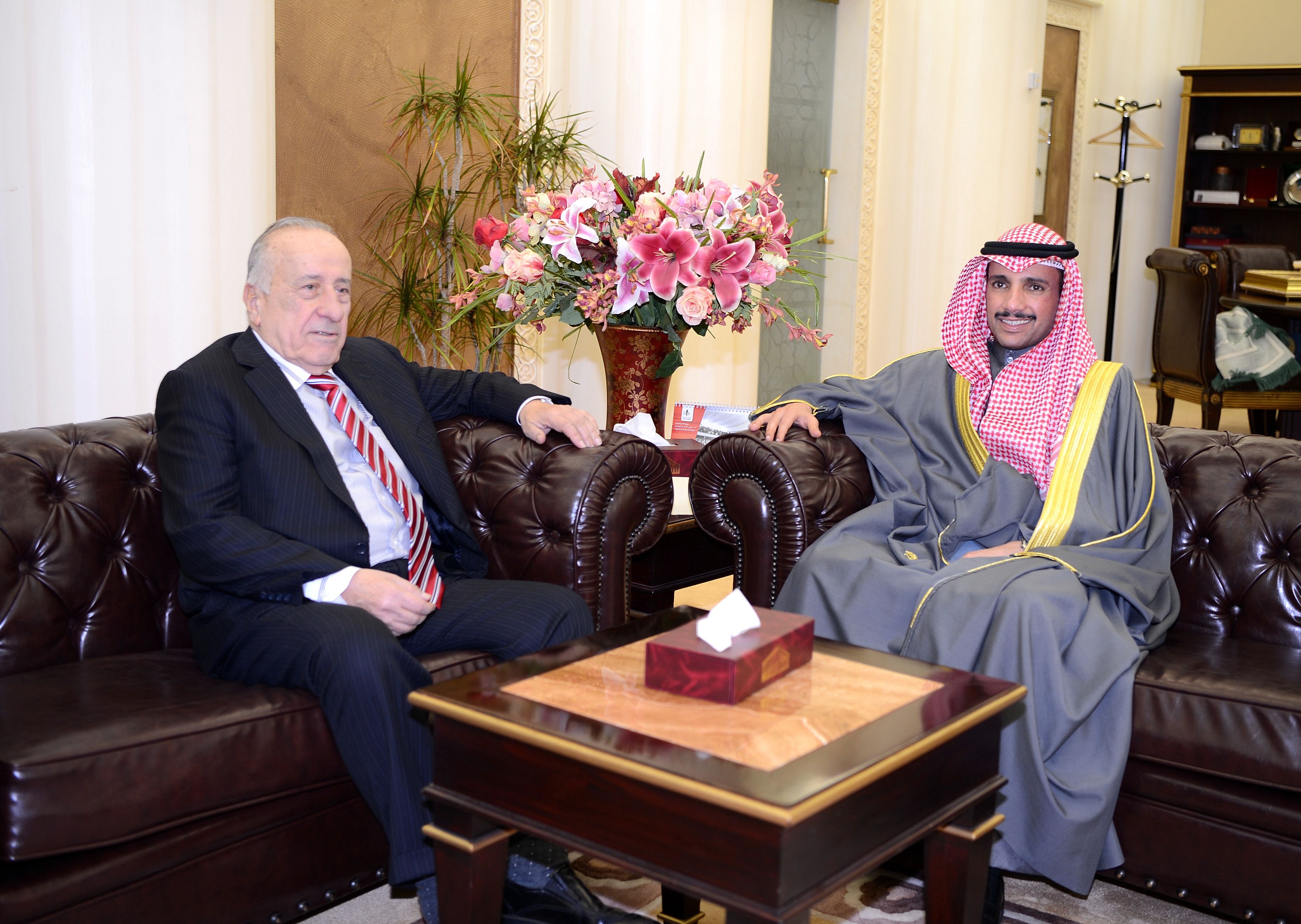 National Assembly Speaker Marzouq Al-Ghanim receives  Head of Lebanese Editors Syndicate Elias Aoun