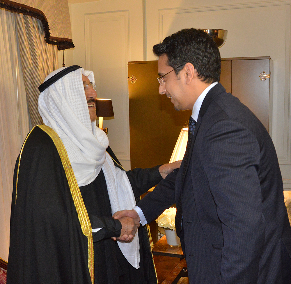 His Highness the Amir Sheikh Sabah Al-Ahamd Al-Jaber Al-Sabah  receives Kuwaiti officials