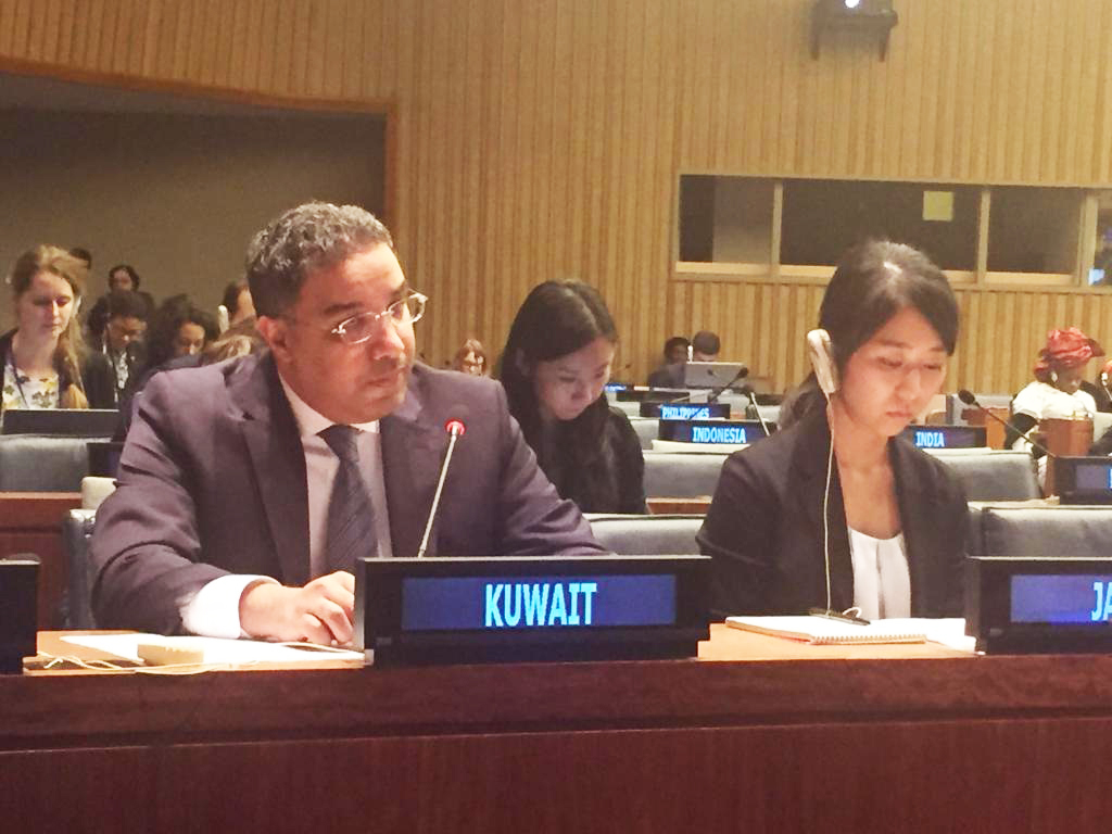 Acting Charge D'affair at the Kuwaiti permanent delegation to the UN headquarters in New York Abdulaziz Al-Jarallah