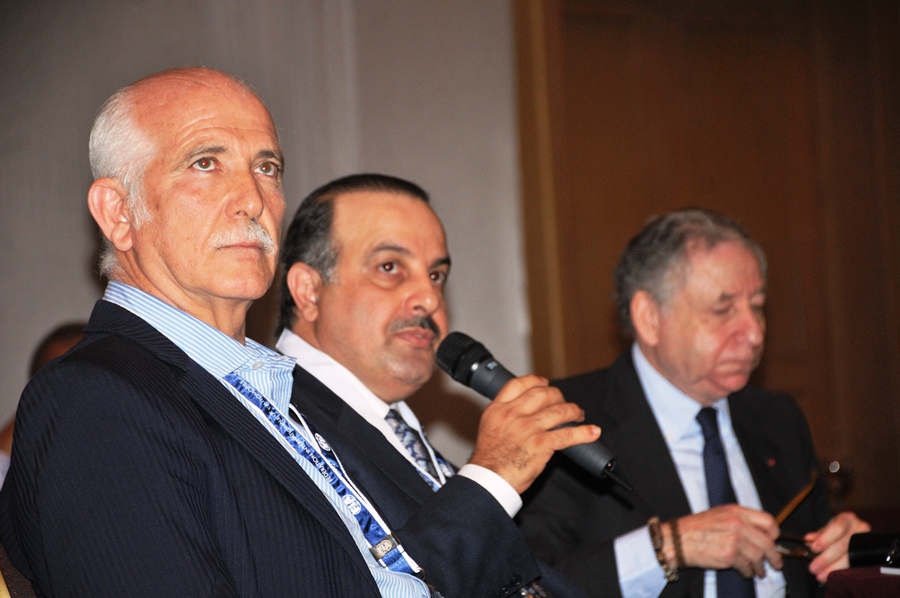 Nasser Al-Attiyah and Jean Todt during a meeting held in Algeria