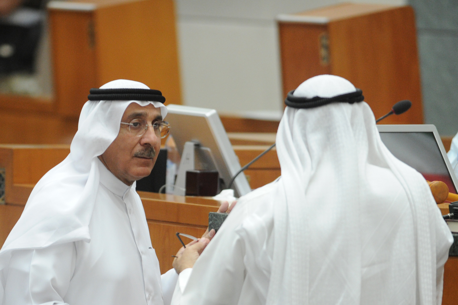Minister of Electricity and Water Ahmad Al-Jassar during the parliamentary session
