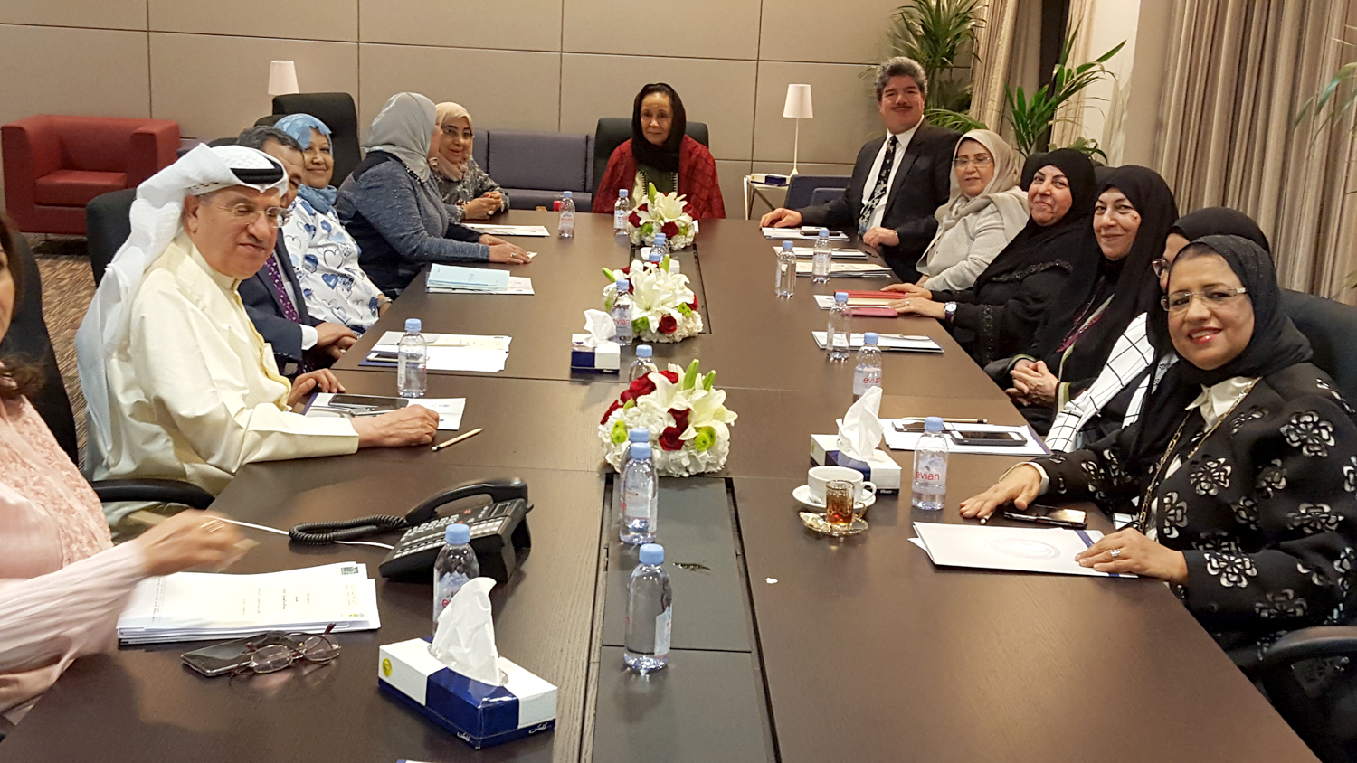 Cabinet's Women Affairs Committee Chairwoman Sheikha Latifa Al-Fahad Al-Salem Al-Sabah during in a meeting of the Committee's consultative board
