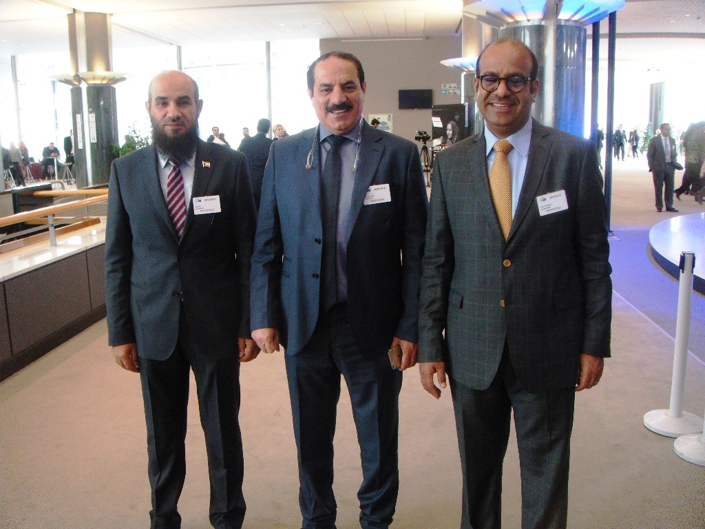 Kuwaiti MPs Ahmed Alqudaibi with  Abudllah Yousef Al-Maayouf and Allam Ali Al Kandari Secretary General of the national Assembly