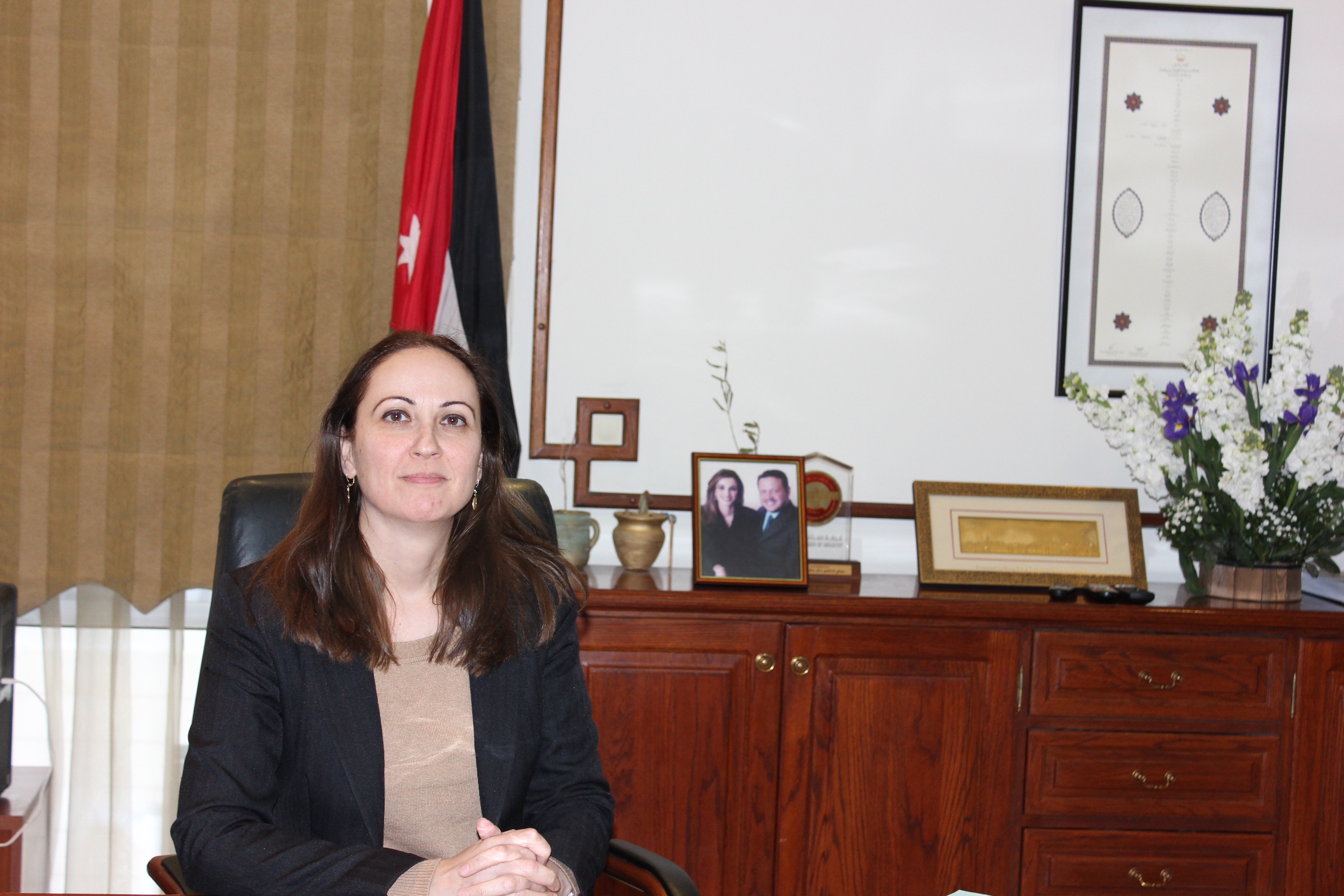 The Jordanian Minister of Commerce and Industry Maha Ali