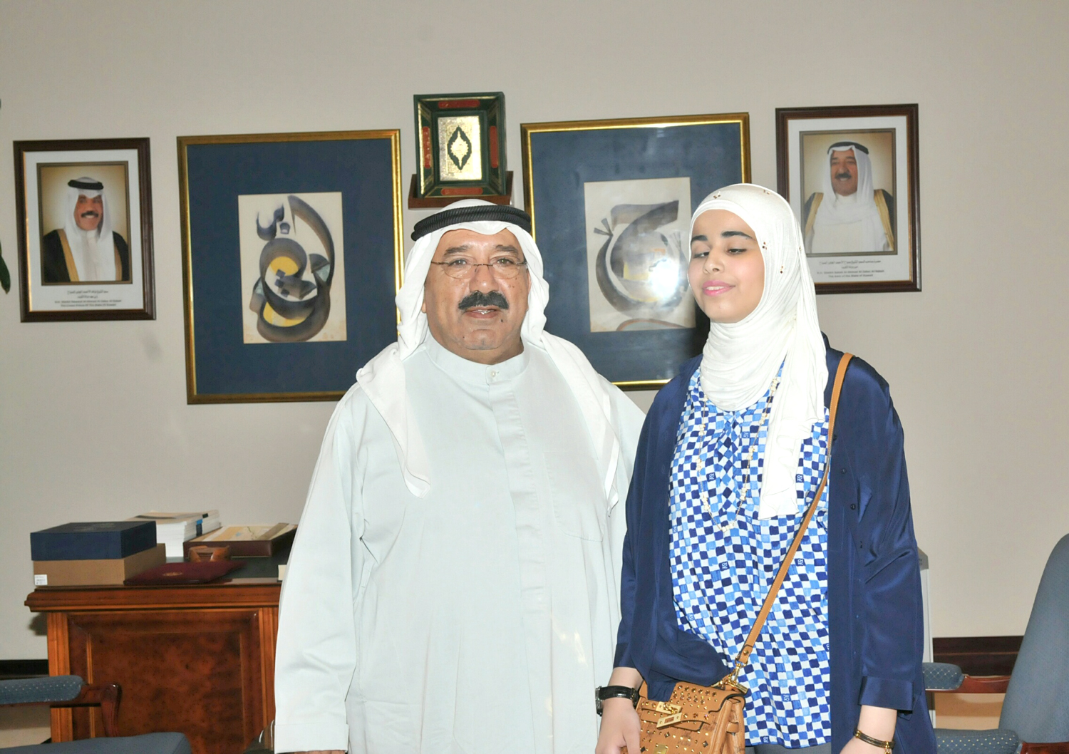 Minister of Amiri Diwan Affairs Sheikh Nasser Sabah Al-Ahmad Al-Sabah receive Joury Mohammed Saad Al-Azmi