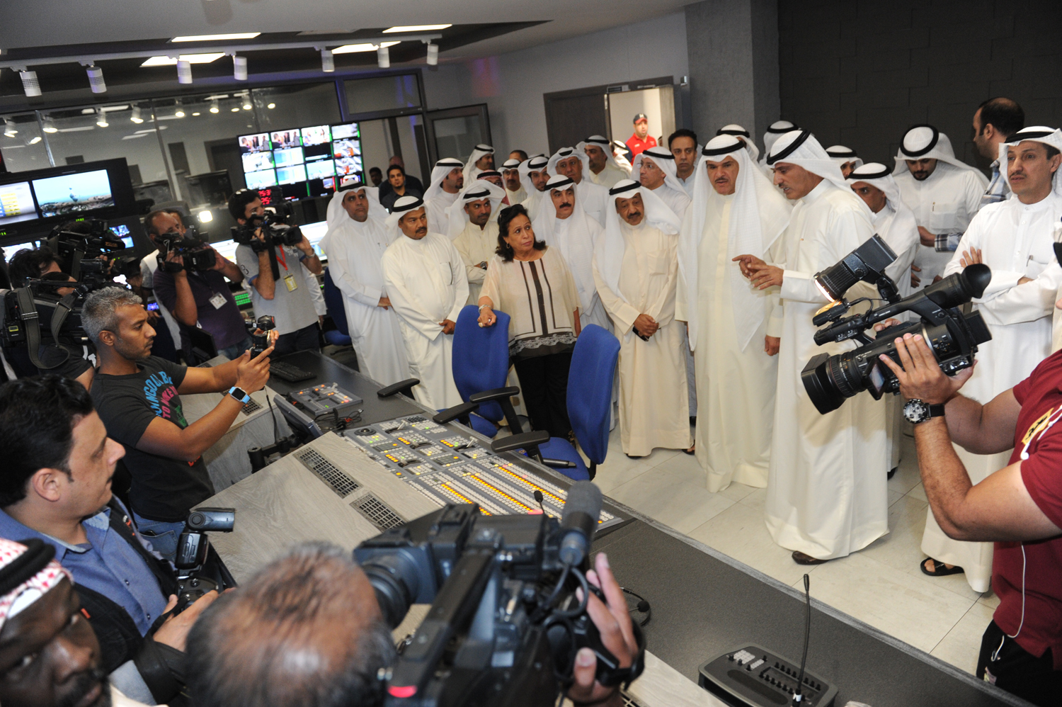 Minister of Information and Minister of State for Youth Affairs Sheikh Salman Sabah Salem Al-Humoud Al-Sabah during the tour