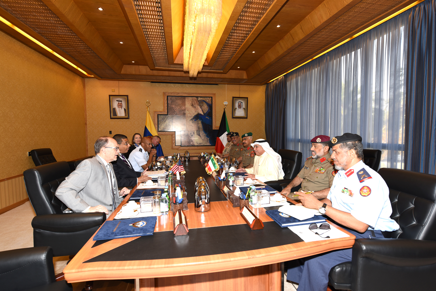 Deputy Prime Minister and Minister of Defense Sheikh Khaled Al-Jarrah Al-Sabah meets with U.S. Assistant Secretary for Arms Control, Verification and Compliance Frank Rose