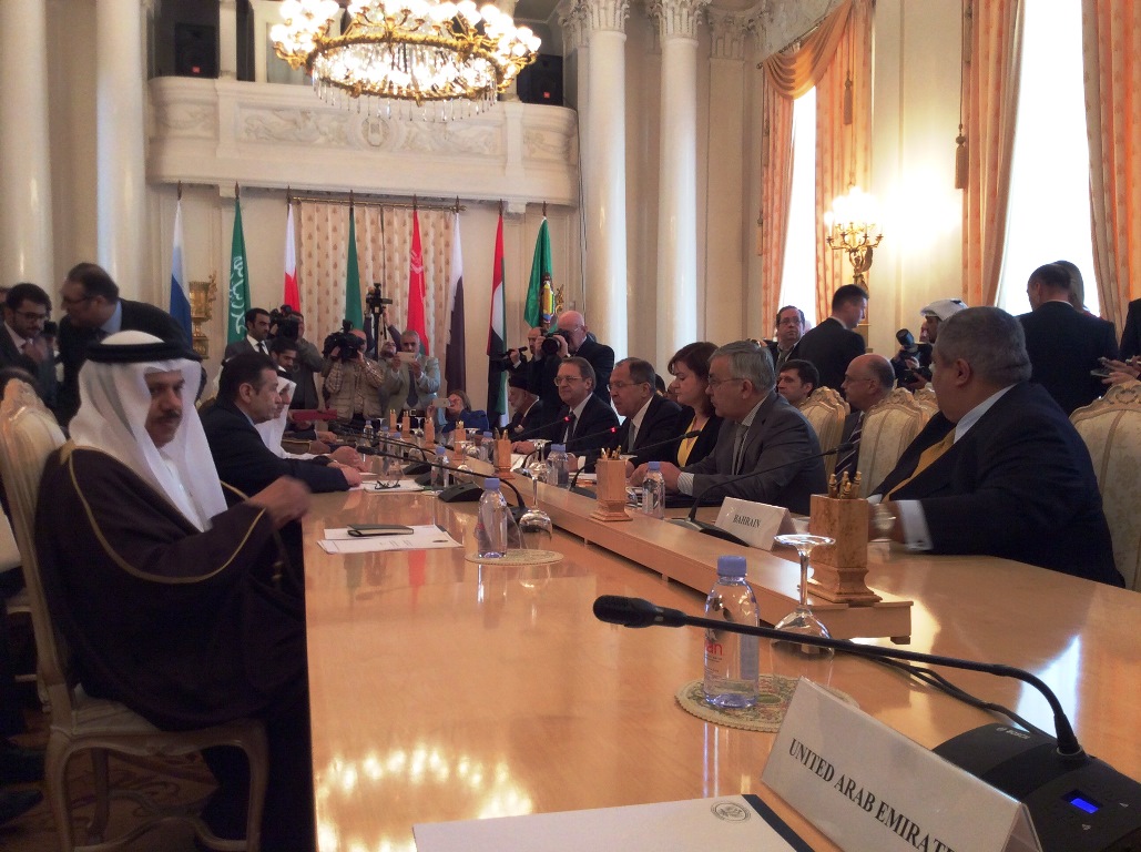 جانب من الاجتماع الوزاري الرابع للحوار الاستراتيجي بين مجلس التعاون لدول الخليج العربية وروسيا الاتحادية