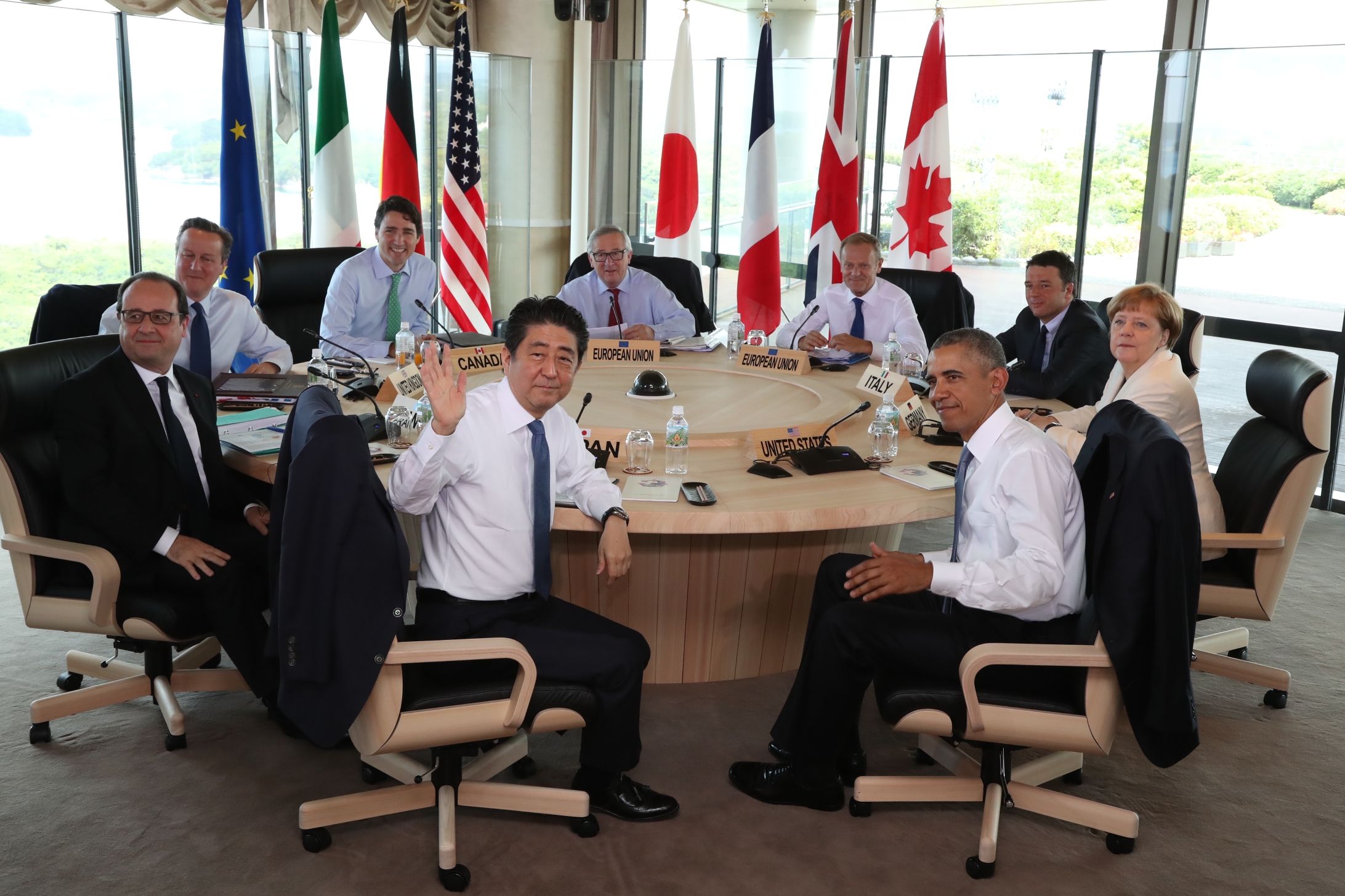 Leaders of the Group of Seven (G-7)
