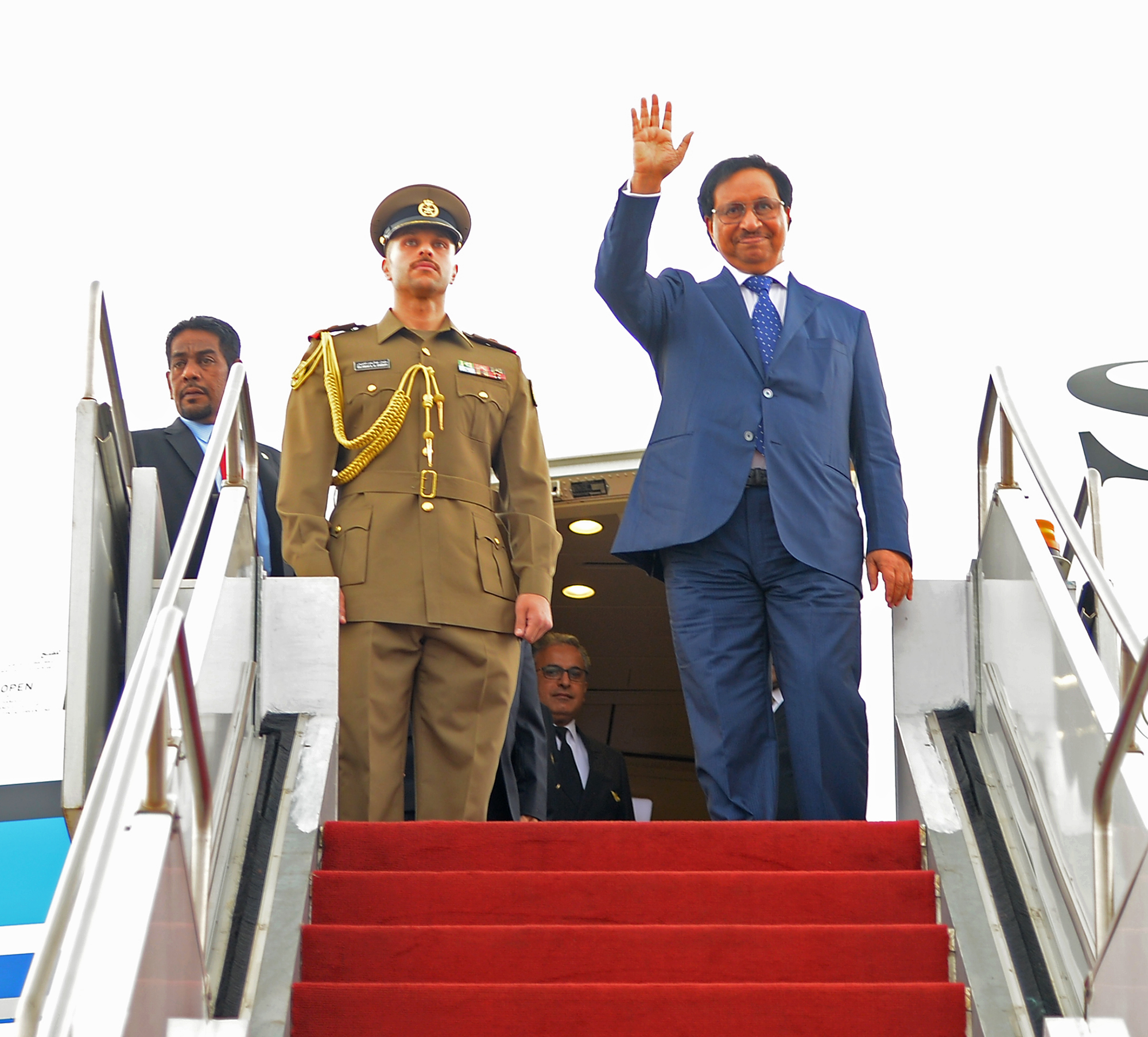His Highness the Prime Minister Sheikh Jaber Al-Mubarak Al-Hamad Al-Sabah leaving Dhaka