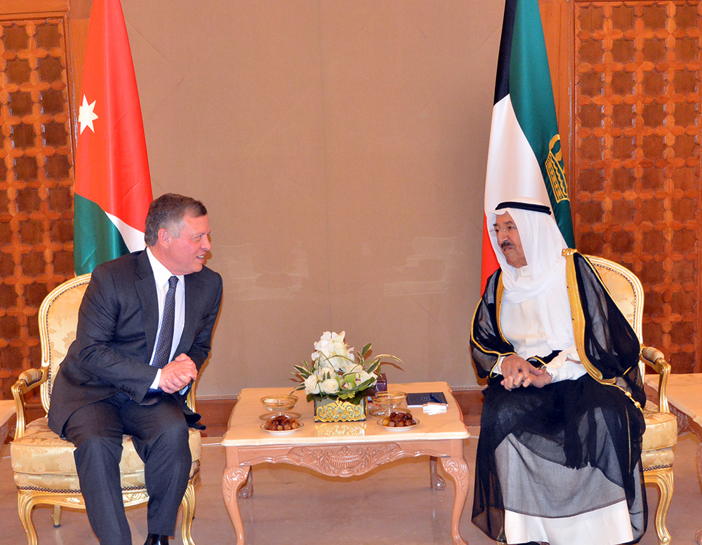 His Highness the Amir Sheikh Sabah Al-Ahmad Al-Jaber Al-Sabah with King Abdullah II of Jordan