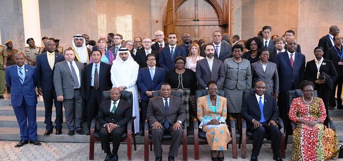 Kuwait's Ambassador to Tanzania Jassim Al-Najim with a host of international diplomats attended the Tanzanian parliamentary session