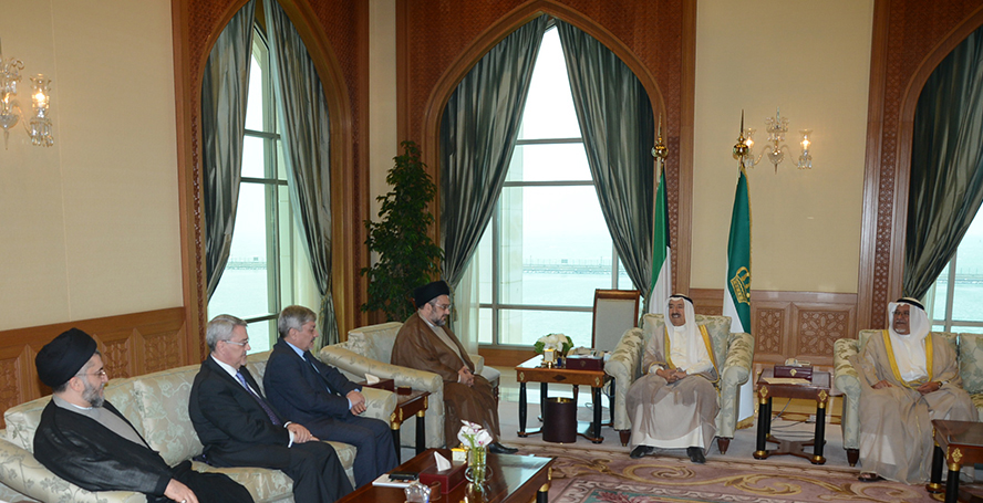 His Highness the Amir Sheikh Sabah Al-Ahmad Al-Jaber Al-Sabah received Dr. Ibrahim Mohammad Bahr Al-Uloum