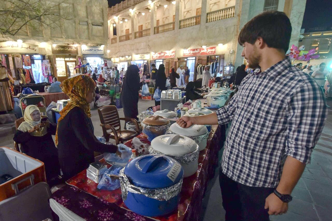 Souq Waqif is a market that sells traditional Qatari food in Ramadan