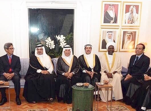 Kuwaiti Ambassador to Bahrain Sheikh Azzam Al-Sabah at a Ramadan dinner held by prominent figure Khaled Al-Zayani