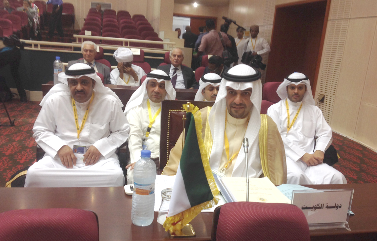 Deputy Prime Minister, Finance Minister and Acting Oil Minister Anas Al-Saleh heads Kuwait's delegation