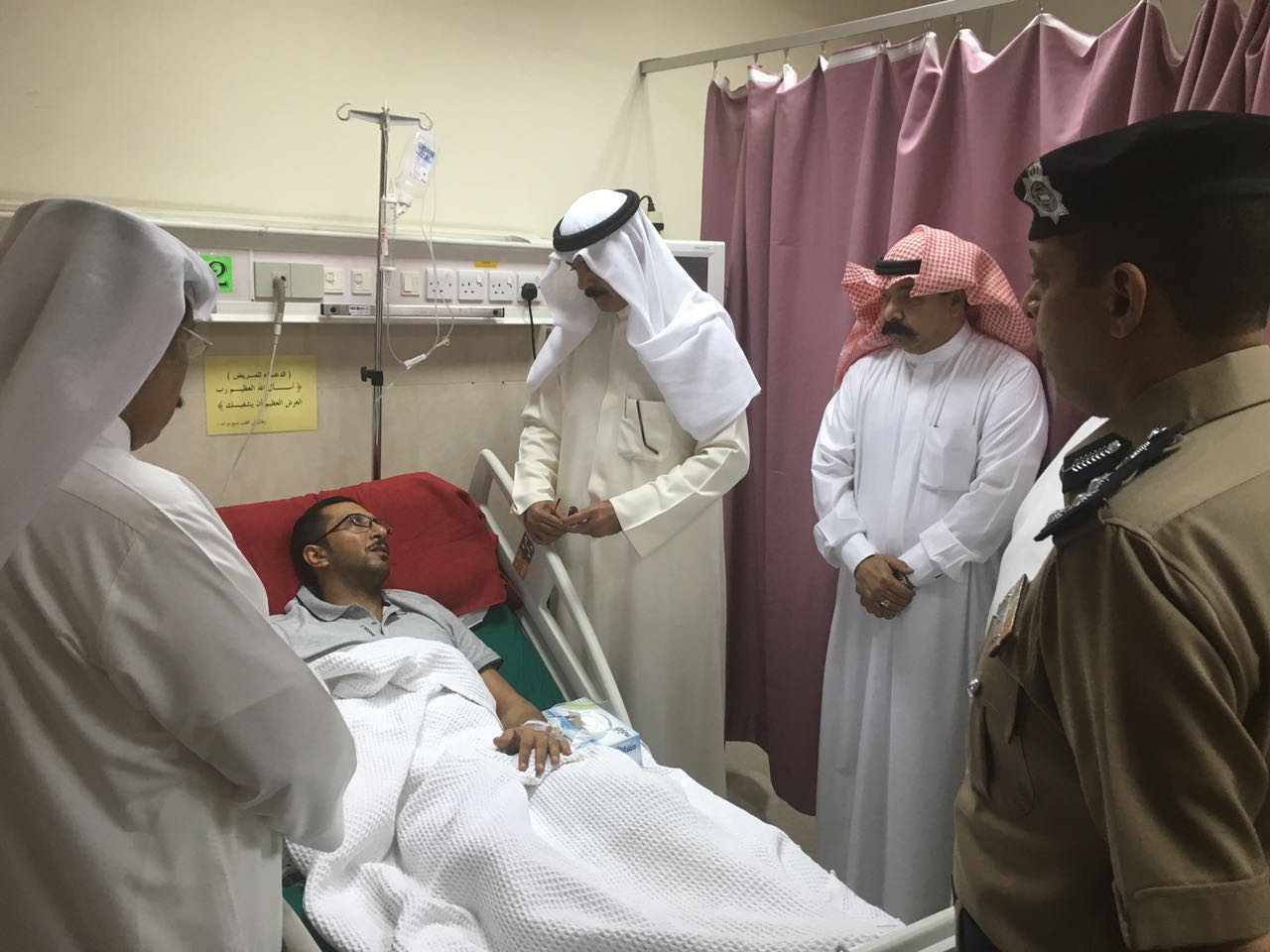 Deputy Prime Minister and Interior Minister Sheikh Mohammad Al-Khaled Al-Hamad Al-Sabah visits Major Hamad Al-Humoud