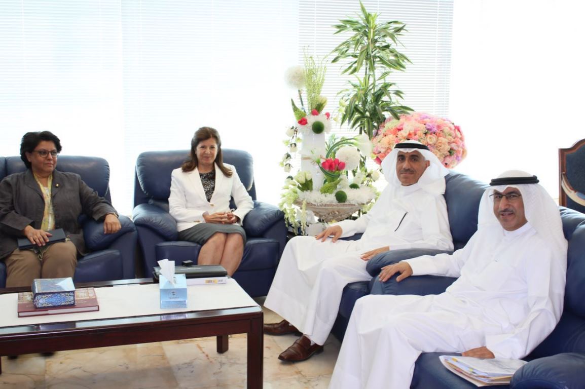 Director General of the Kuwait Institute for Scientific Research Dr. Samira Omar during visit to the Kuwait University