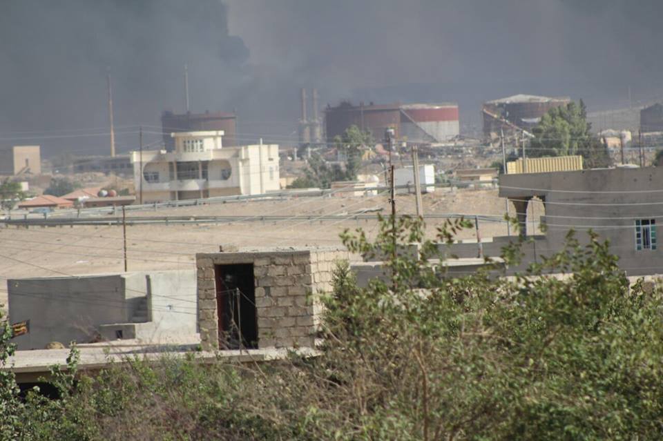جانب من عمليات الجيش العراقي في ناحية (القيارة) التابعة لمحافظة نينوى