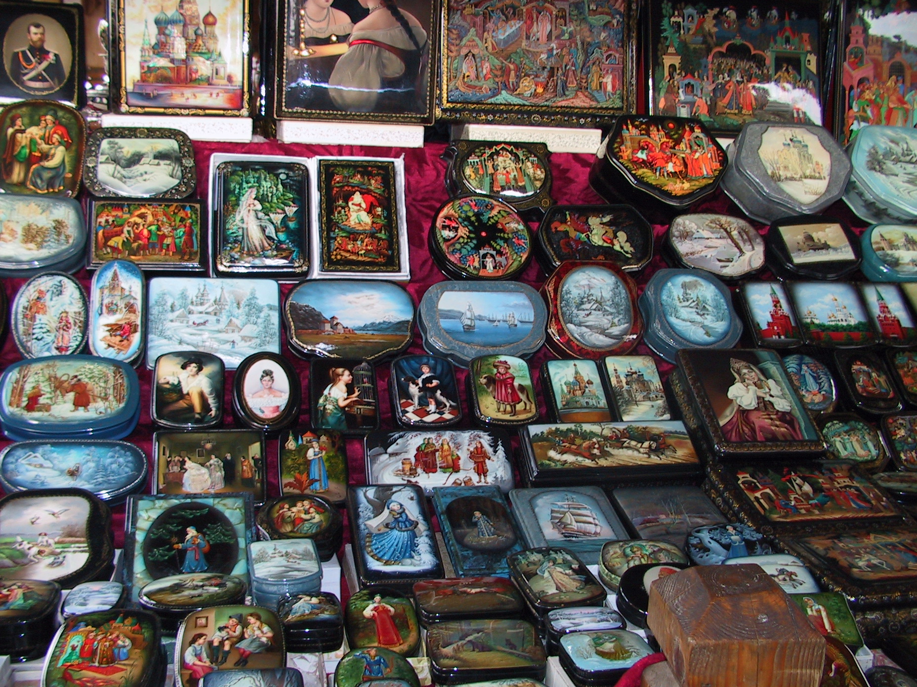 Vernisazh.. Moscow's top flea market where tourists could find all sorts of antiques and craftworks on display and for sale