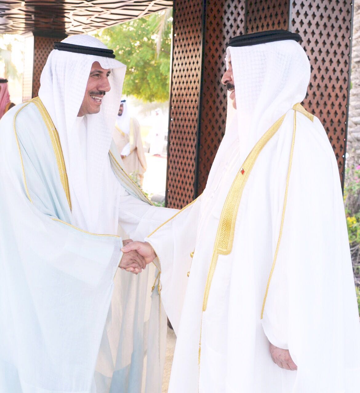 King Hamad bin Isa Al Khalifa receives Dean of Diplomatic Corps, Kuwait's Ambassador to Bahrain Sheikh Azzam Al-Sabah 