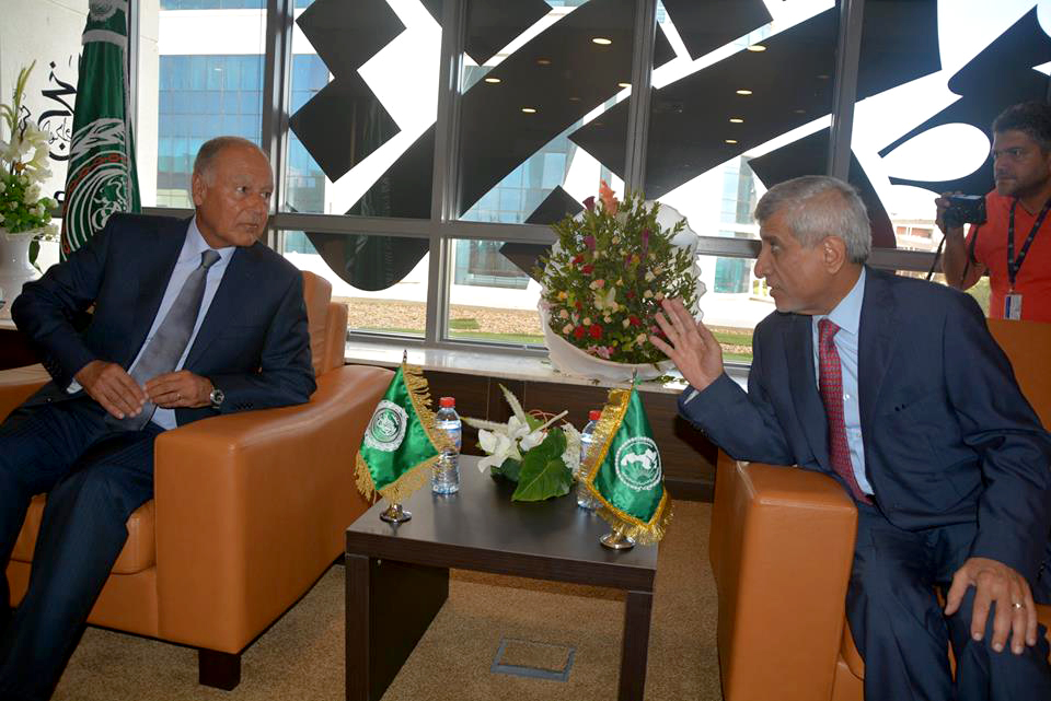 Arab League Secretary General Ahmad Abul-Gheit meets with ALECSO's General Director Dr. Abdullah Al-Muhareb