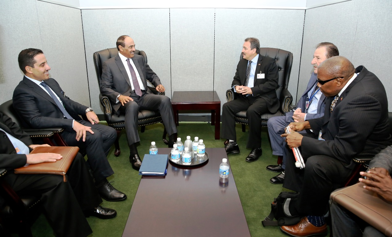 First Deputy Premier and Foreign Minister of Kuwait Sheikh Sabah Khaled Al-Hamad Al-Sabah meets Antiguan FM