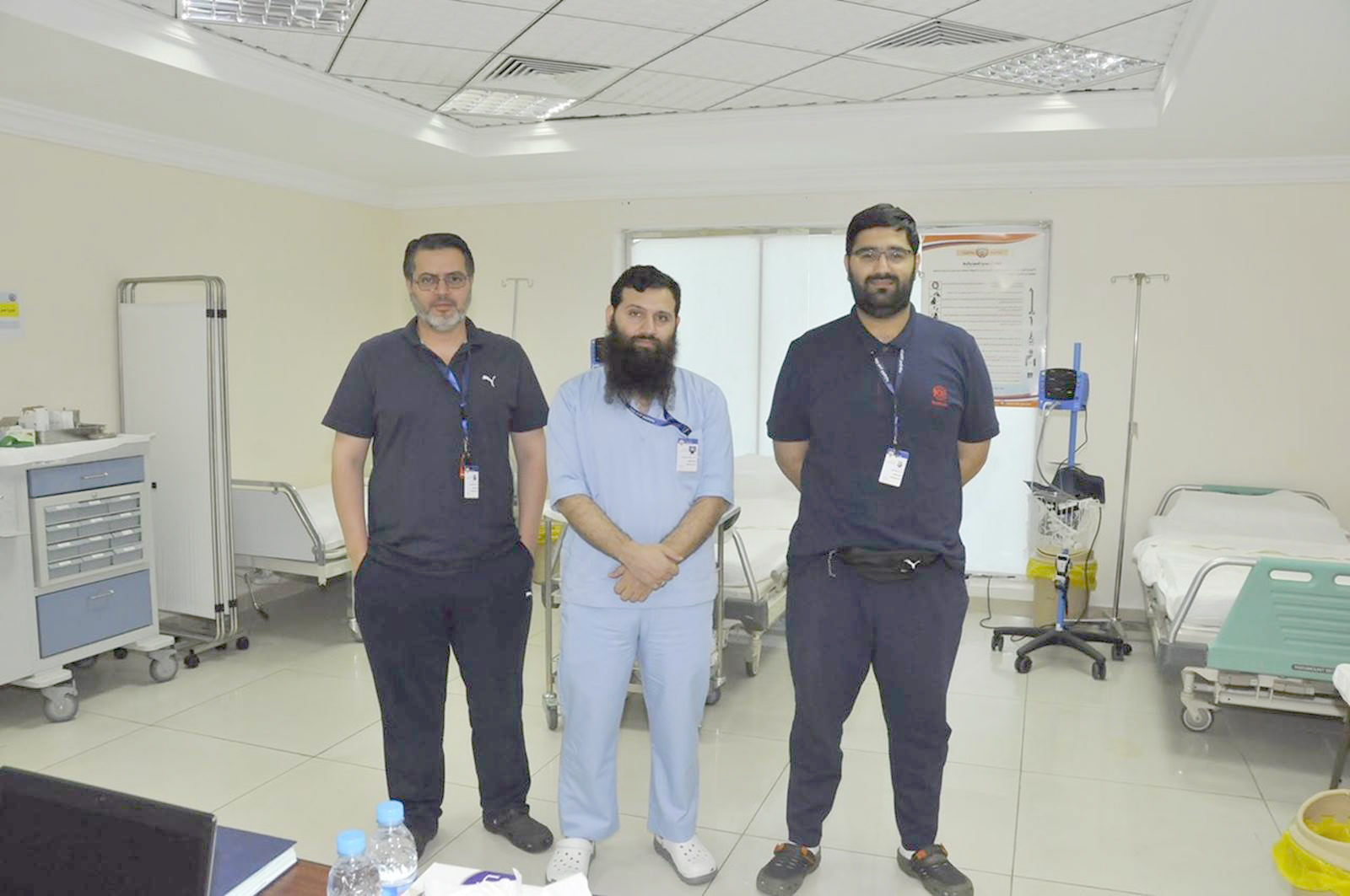 Kuwaiti medical team at the hajj expedition headquarters in Holy Makkah