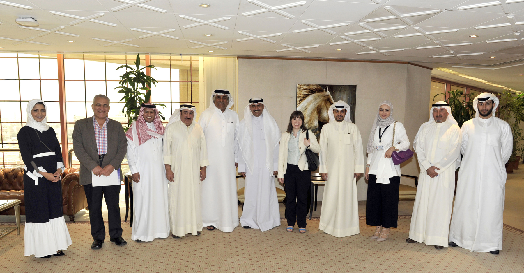 KUNA's Acting General Director, Abdulhamid Malak receives A delegation of Arab and foreign media personnel