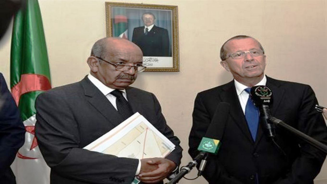 Special Representative of the UN Secretary-General for Libya Martin Kobler at a joint press conference with Algerian Minister for Maghreb Affairs, the African Union and the Arab League Abdelkader Messahel